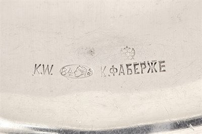 Lot 118 - Fabergé Silver Tray Workmaster Konstantin...