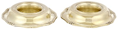 Lot 154 - Pair of Russian Silver-Gilt Salts Carl...