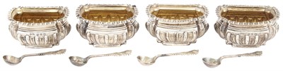 Lot 206 - Cased Set of Four Victorian Sterling Silver...