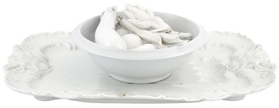 Lot 240 - Group of White Glazed Ceramic Porcelain...