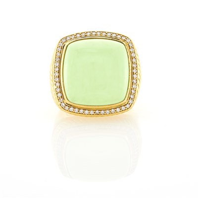 Lot 1006 - David Yurman Gold and Lemon Chrysoprase Ring