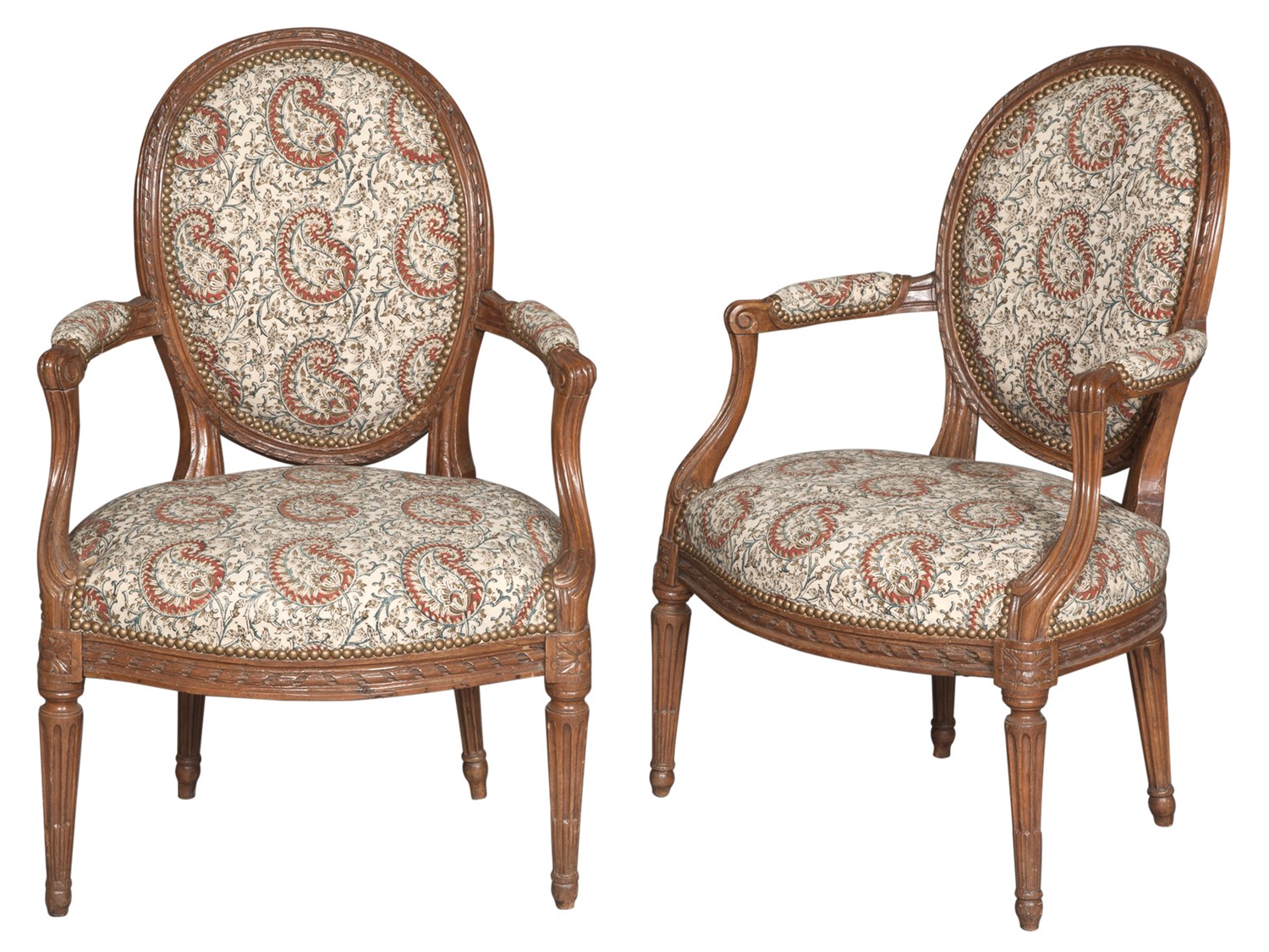 Lot 88 - Pair of Louis XVI Indian Cotton...