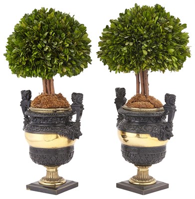 Lot 295 - Pair of Napoleon III Gilt and Patinated Bronze...
