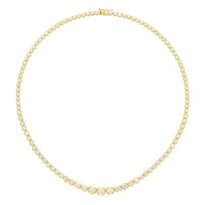 Lot 134 - Gold and Diamond Necklace