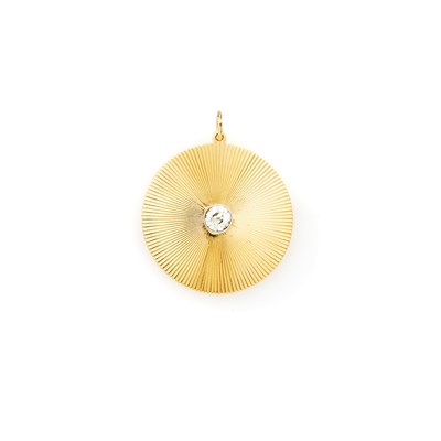 Lot 1069 - Gold and Diamond Charm