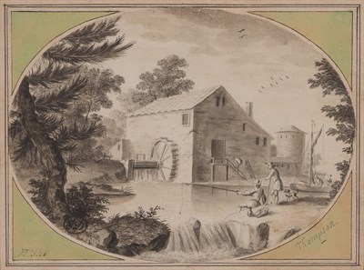 Lot 15 - English School 18th Century An Angler in...