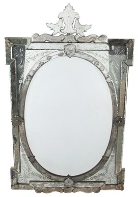 Lot 120 - Venetian Mirror Framed Mirror Height 5 feet 5...