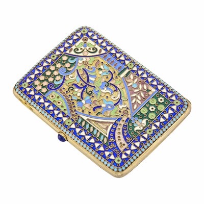 Lot 139 - Russian Silver-Gilt and Cloisonné Enamel...