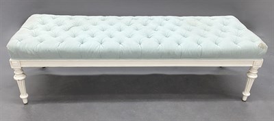 Lot 234 - Louis XVI Style Painted and Button Tufted...