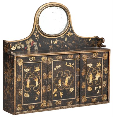 Lot 246 - Victorian Black-and-Japanned and Parcel-Gilt...