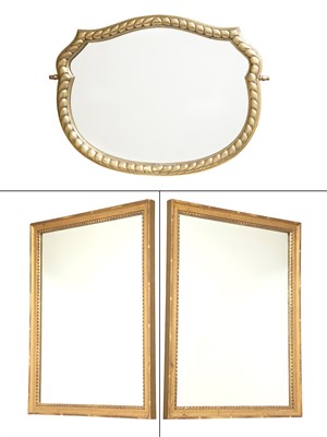 Lot 307 - Art Deco Style Giltwood Mirror The shaped...