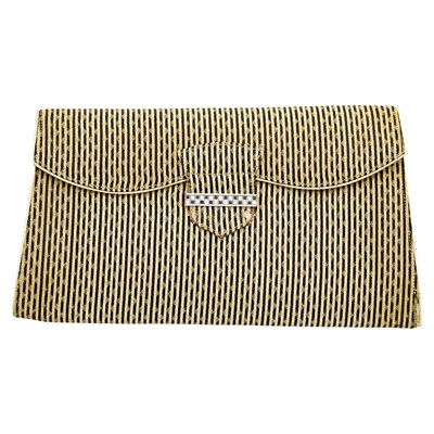 Lot 25 - Cartier Fabric, Platinum, Diamond and Black Onyx Evening Purse