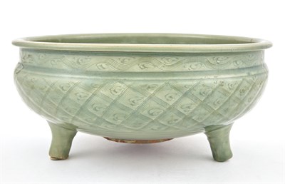 Lot 92 - A Large Chinese Longquan Celadon Censer Ming...