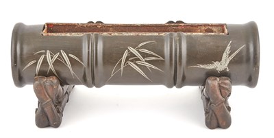 Lot 167 - A Japanese Carved Wood Flower Arranging...