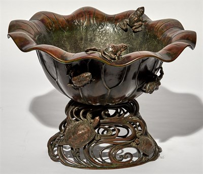 Lot 178 - A Large Japanese Bronze Flower Arranging...