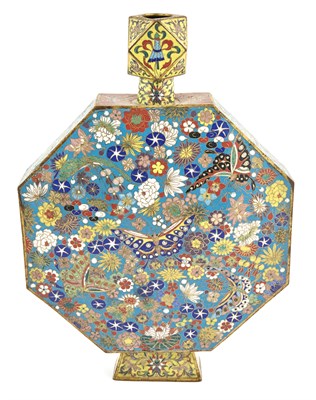 Lot 95 - A Fine Chinese Cloisonné Enamel Octagonal Moon...