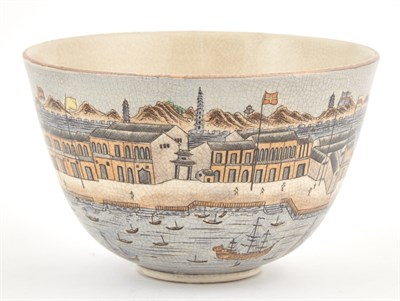 Lot 154 - A Japanese Painted Earthenware Bowl in the...