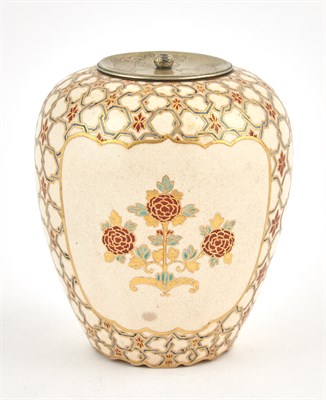 Lot 153 - A Japanese Satsuma Earthenware Jar and Cover...