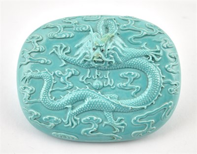 Lot 94 - A Chinese Molded and Turquoise-Glazed...