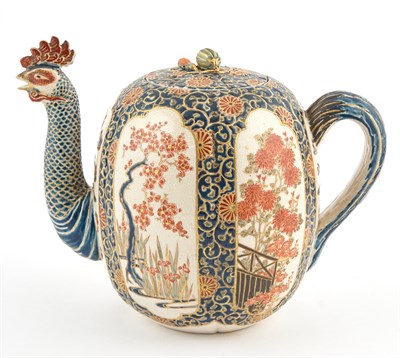Lot 147 - A Japanese Satsuma Earthenware Phoenix-Head...