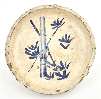 Lot 116 - A Japanese Painted and Glazed Stoneware Dish...