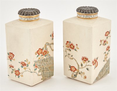 Lot 130 - A Pair of Japanese Satsuma Earthenware...