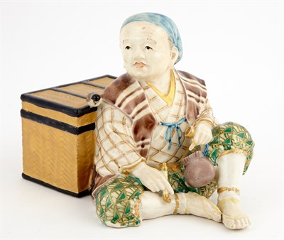 Lot 127 - A Japanese Satsuma Earthenware Model of a...