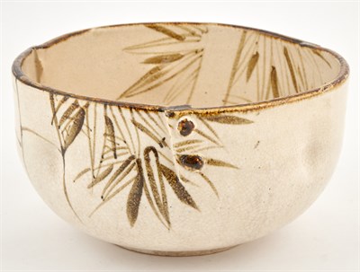 Lot 126 - A Japanese Oribe-Type Glazed Earthenware Bowl...