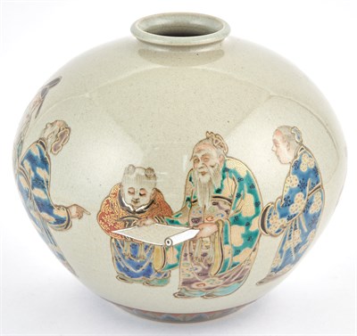 Lot 103 - A Japanese Enameled Earthenware Jar Studio of...