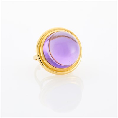 Lot 40 - Tifany & Co., Paloma Picasso Gold and Cabochon Amethyst Ring