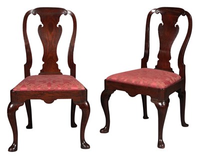 Lot 174 - Pair of George II Walnut Side Chairs Height 38...