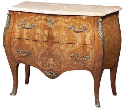 Lot 205 - Louis XV Style Marquetry and Gilt-Metal...