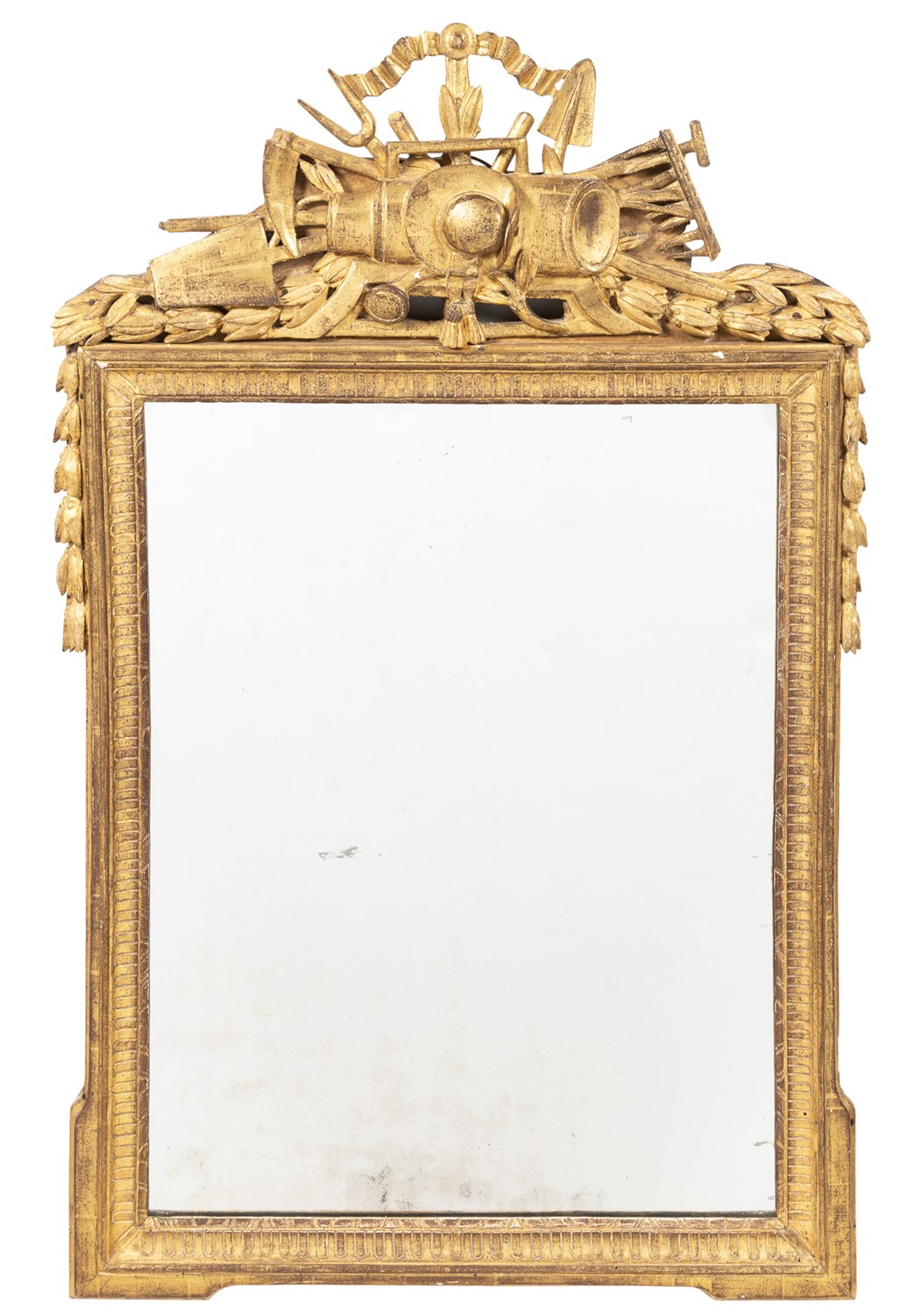 Lot 518 - Continental Neoclassical Giltwood Mirror Late...