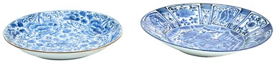 Lot 238 - Two Chinese Blue and White Porcelain 'Kraak'...