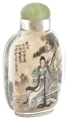 Lot 20 - A Chinese Inside Painted Glass Snuff Bottle...