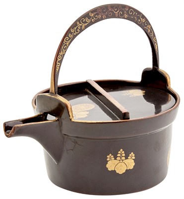 Lot 307 - A Japanese Lacquered Teapot Late Edo-Meiji...