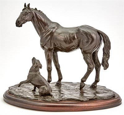Lot 10 - Juliet Cursham English, b. 1960 Bronze Horse,...