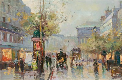 Lot 12 - Jacques DeVeau French, b. 1937 Paris Street...
