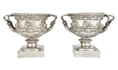 Lot 1239 - Pair of William IV Sterling Silver Warwick...