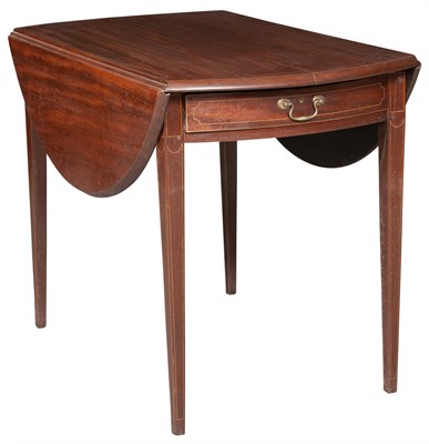 Lot 210 - Federal Inlaid Mahogany Pembroke Table Height...