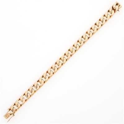 Lot 220 - Rose Gold Curb Link Bracelet