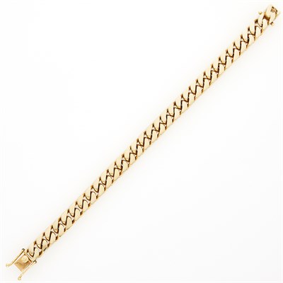 Lot 232 - Gold Curb Link Bracelet