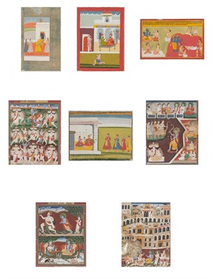 Lot 159 - Eight Indian Gouache Paintings 18th-19th...
