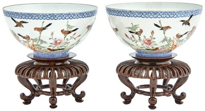 Lot 300 - A Pair of Chinese Famille Rose Enameled...