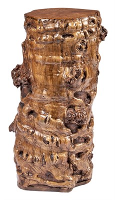 Lot 88 - A Chinese Rootwood Stool Qing Dynasty Of...