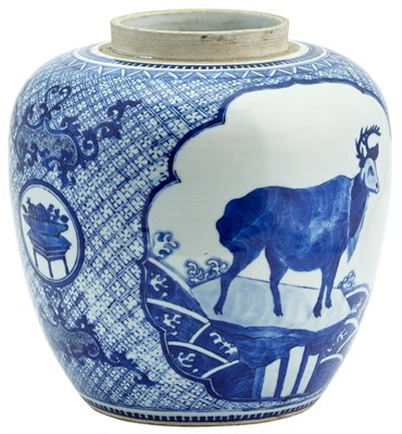 Lot 255 - A Chinese Blue and White Glazed Porcelain...