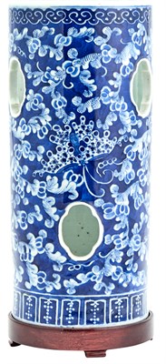 Lot 270 - A Chinese Blue and White Glazed Porcelain Hat...