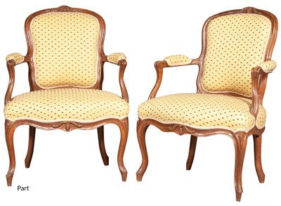 Lot 97 - Set of Four Louis XV Beechwood Upholstered...