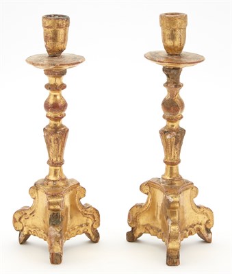 Lot 223 - Pair of Italian Rococo Style Giltwood Altar...
