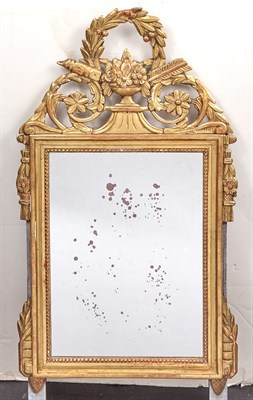 Lot 196 - Empire Style Giltwood Pier Mirror Height 46...